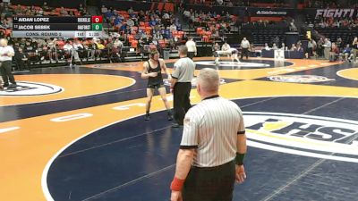 2A 126 lbs Cons. Round 2 - Aidan Lopez, Rochelle vs Jacob Sebek, Oak Forest