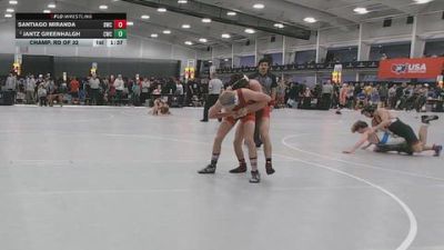 113 lbs Champ. Rd Of 32 - Santiago Miranda, Deadshot Wrestling Club vs Jantz Greenhalgh, Champions Wrestling Club