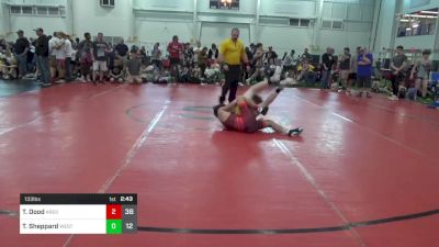 133 lbs Round 2 - Tristen Dood, Ares W.C. (MI) vs Trey Sheppard, West Virginia Wild