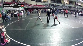 52-53 lbs 1st Place Match - Emersyn Mason, Weeping Water Wrestling Club - Girls vs Reese Bingner, Norfolk Jr Wrestling