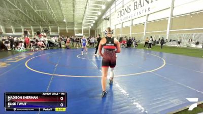 145 lbs Semifinal - Madison Sherman, UT vs Elise Twait, ID