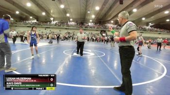 100 lbs Cons. Round 4 - Kayd Davis, Harrisonville Youth Wrestling Club-AAA vs Logan Hilderman, Mexico Youth Wrestling Club-AA