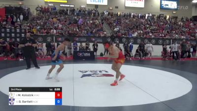 65 kg 3rd Place - Matthew Kolodzik, New York Athletic Club vs Beau Bartlett, Nittany Lion Wrestling Club / TMWC