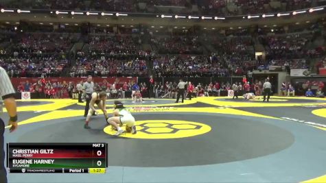 D1-150 lbs Semifinal - Eugene Harney, Sycamore vs Christian Giltz, Mass. Perry