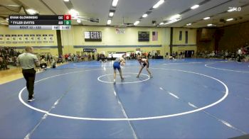 133 lbs Champ. Round 1 - Evan Glowinski, Carthage College vs Tyler Evitts, Aurora Universtiy