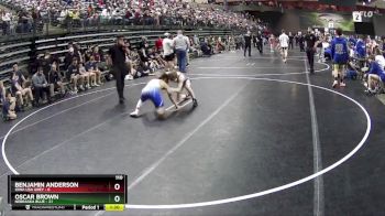 110 lbs Semis & 1st Wrestleback (8 Team) - Oscar Brown, Nebraska Blue vs Benjamin Anderson, Iowa USA Grey