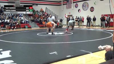 215 lbs Semifinal - Roy Barron, NH/TV vs Jeryn Funke, West Delaware, Manchester