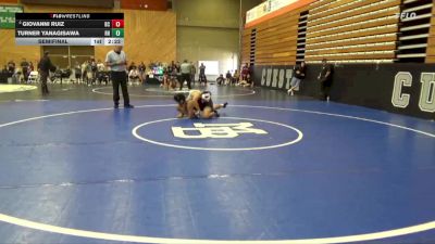 165 lbs Semifinal - Turner Yanagisawa, Rio Hondo College vs Giovanni Ruiz, Bakersfield College