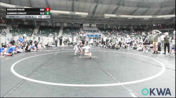 55 lbs Quarterfinal - Hudson Waag, Keystone Kids Wrestling Club vs Cannon Corley, Harrah Little League Wrestling