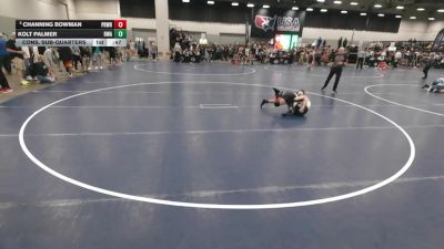 80 lbs Cons. Sub-quarters - Channing Bowman, Prodigy Wrestling vs Kolt Palmer, Roundtree Wrestling Academy