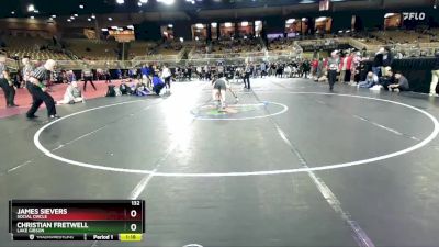 132 lbs Semifinal - Christian Fretwell, Lake Gibson vs James Sievers, Social Circle