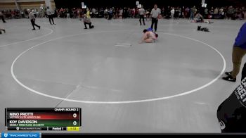 138 lbs Champ. Round 2 - Nino Protti, Victory Elite Wrestling vs Koy Davidson, Sebolt Wrestling Academy