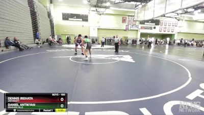 190 lbs Semifinal - Daniel Antikyan, GRANADA HILLS vs Dennis Irehata, University