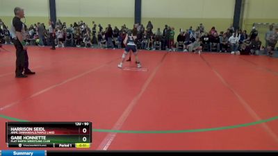 90 lbs Cons. Round 2 - Harrison Seidl, ANML (Annandale/Maple Lake) vs Gabe Honnette, Flat Earth Wrestling Club