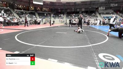 46 lbs Round Of 16 - Brantley Postma, Wagoner Takedown Club vs Kaysn Bash, Team Tulsa Wrestling Club