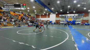 138 lbs Champ. Round 2 - Raul Ronquillo, Downey vs Micah Wegman, Calabasas