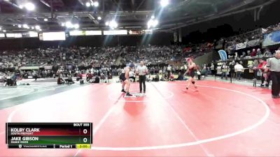 3A 195 lbs Semifinal - Kolby Clark, South Fremont vs Jake Gibson, Snake River