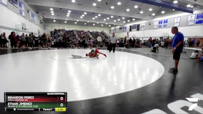 84 lbs Quarterfinal - Brandon Perez, SoCal Hammers WC vs Ethan Jimenez, Inland Elite Wrestling Club