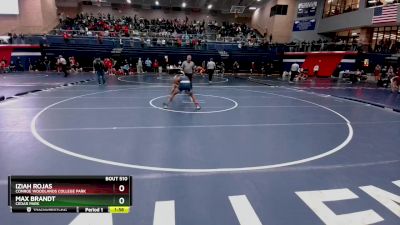 120 lbs Champ. Round 1 - Max Brandt, Cedar Park vs Iziah Rojas, Conroe Woodlands College Park