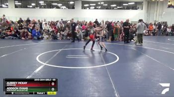 65 lbs Champ. Round 1 - Aubrey McKay, Romeo WC vs Addison Evans, Montague Wildcats WC