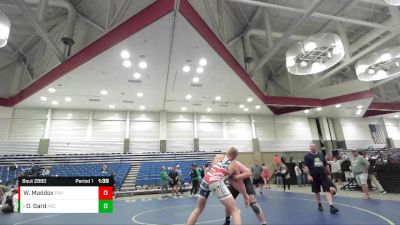 218 lbs Cons. Round 3 - Declan Gard, Rochester vs Weston Maddox, Frontier