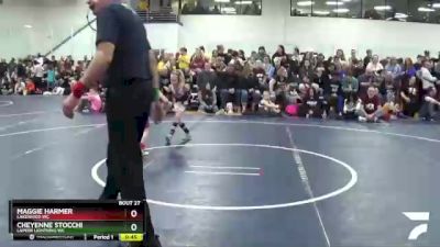 58 lbs Champ. Round 2 - Cheyenne Stocchi, Lapeer Lightning WC vs Maggie Harmer, Lakewood WC