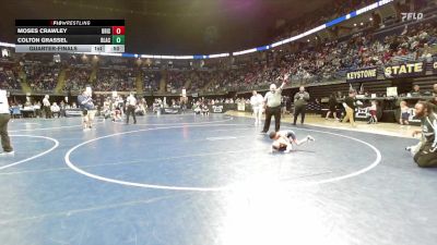 48 lbs Quarterfinal - Moses Crawley, Bristol Twp vs Colton Grassel, Blackhawk