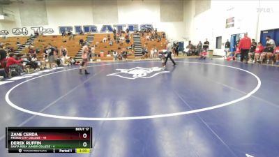 125 lbs Semis & 3rd Wb (16 Team) - Zane Cerda, Fresno City College vs Derek Ruffin, Santa Rosa Junior College