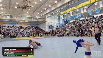 113 lbs Cons. Round 2 - Cale Baker, Cape Henlopen H S vs Drake Rogers, Sussex Central H S