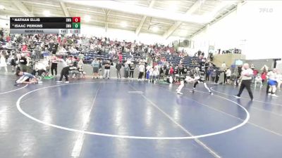 100 lbs Semifinal - Nathan Ellis, Sanderson Wrestling Academy vs Isaac Perkins, Sanderson Wrestling Academy