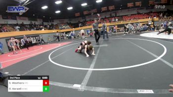 80 lbs 2nd Place - Skyler Weathers, Hinton Takedown Club vs Ryder Harwell, Newcastle Youth Wrestling