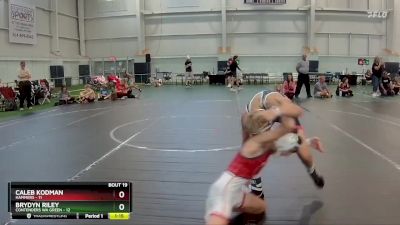 88 lbs Round 5 (8 Team) - Brydyn Riley, Contenders WA Green vs Caleb Kodman, Hammers