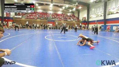 73 lbs Quarterfinal - Peter Correa, Fort Gibson Youth Wrestling vs Jenson Henley, Skiatook Youth Wrestling