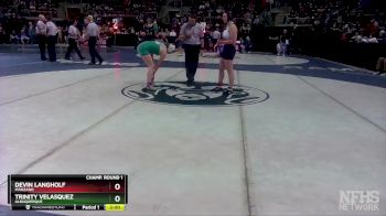 Girls 145 lbs Champ. Round 1 - Devin Langholf, Manzano vs Trinity Velasquez, Albuquerque