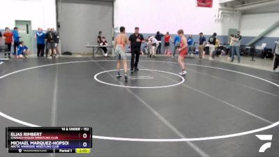 152 lbs Rr1 - Michael Marquez-Hopson, Arctic Warriors Wrestling Club vs Elias Rimbert, Chugach Eagles Wrestling Club