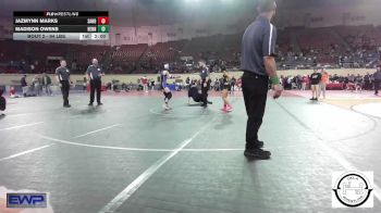 94 lbs 5th Place - Jazmynn Marks, Sand Springs Jr High vs Madison Owens, Hennessey Jr High Girls