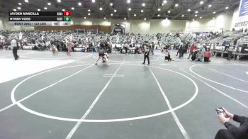 123 lbs 2nd Place - Jayden Mancilla, Ravage WC vs Ryker Voss, Roseburg Mat Club