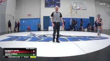 138 lbs Cons. Round 3 - Scarlett Witte, Hillcrest vs Demmi Corral, Idaho Falls