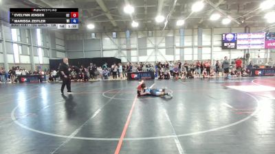 12U Girls - 126 lbs Champ. Round 3 - Evelynn Jensen, UT vs Marissa Zeitler, WI