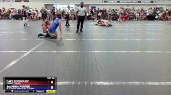 127 lbs Round 1 - Caly Rodriguez, Cozart Trained vs Savanna Porter, Black Flag Wrestling Academy