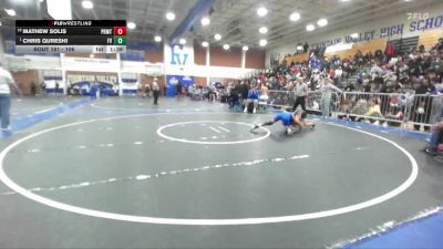 106 lbs Champ. Round 2 - Chris Qureshi, Fountain Valley vs Mathew Solis, Paramount