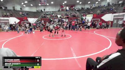 57-58 lbs Round 3 - Bryor Daggett, Western WC vs Kaithan Hamm, Bloomington South WC