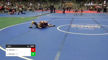 73 lbs Quarterfinal - Sawyer Dorton, Grove Takedown Club vs Liam Nunley, Salina Wrestling Club