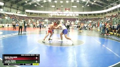 215 lbs Cons. Round 5 - Reed Palmer, Troy Area Hs vs Louis Paris, Scranton Prep Hs