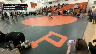138 lbs 1st Place Match - Garrett Henley, Lovell Middle School vs Samuel Johnson, Thermopolis Middle School