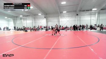 130 lbs Final - Sayben Owen, Perry Girls Wrestling Club vs Talyn Minney, Cushing Girls