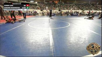 73 lbs Quarterfinal - Corbin Long, Cowboy Wrestling Club vs Zamaree Washington, Del City Little League Wrestling