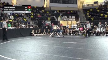 132 lbs Quarterfinal - Nash Hanson, Southeast Polk vs Jaxon Themas, Pleasant Valley