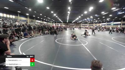 106 lbs Consi Of 32 #1 - Louis Sansevero, Hawkeye WC vs Garen Keshishian, Silverback WC