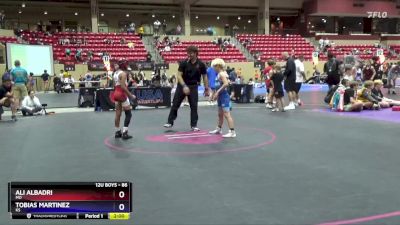 86 lbs Cons. Semi - Ali Albadri, MO vs Tobias Martinez, KS